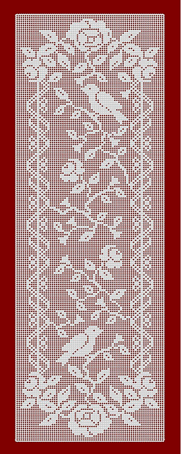 Rose Bird Table Runner