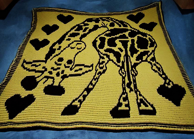 LovePrints Giraffe Blanket OMC