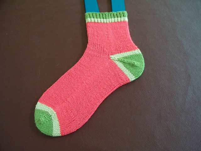 Toe Up, After Thought Heel Sock