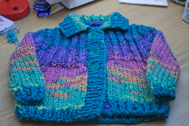 Cardigan Jacket with Collar or Round Neck