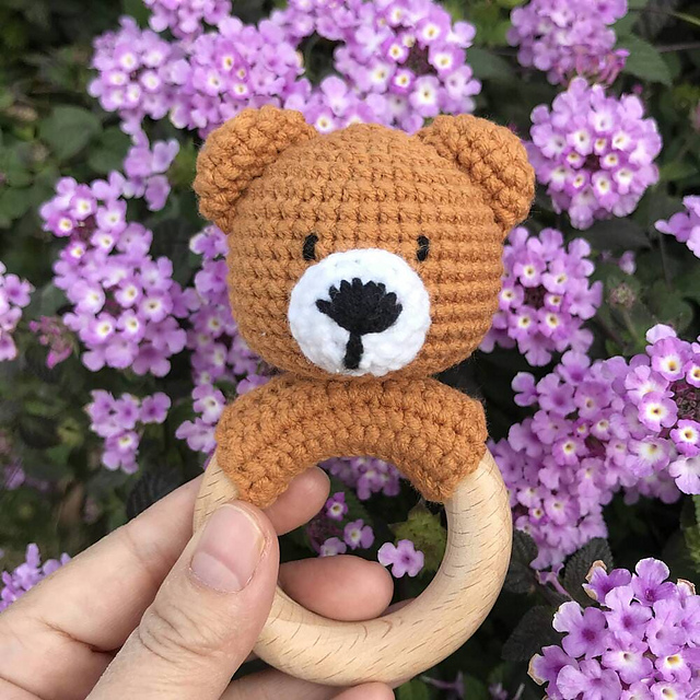 Teddy Bear Baby Rattle