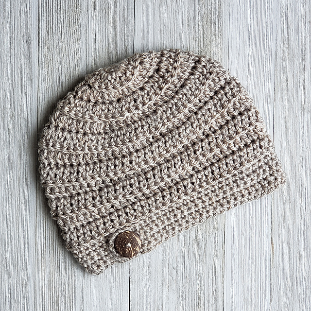 Beehive Button Beanie