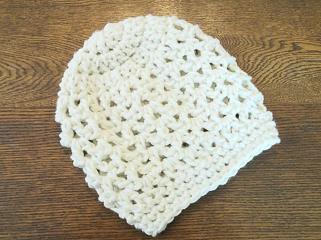 Chunky V Stitch Slouchy Beanie Hat