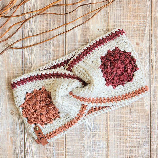 Dahlia Twisted Earwarmer