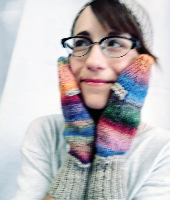 Ponytail hat and texting mittens