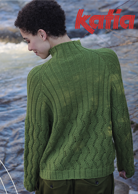 Ravelry: 7533-23 Mockneck Lace Jumper pattern by Fil Katia