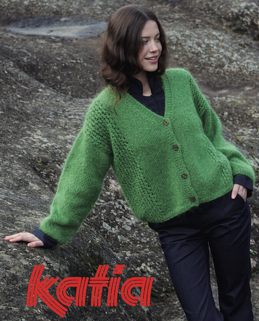Ravelry: 7533-24 Lacework Cardigan pattern by Fil Katia
