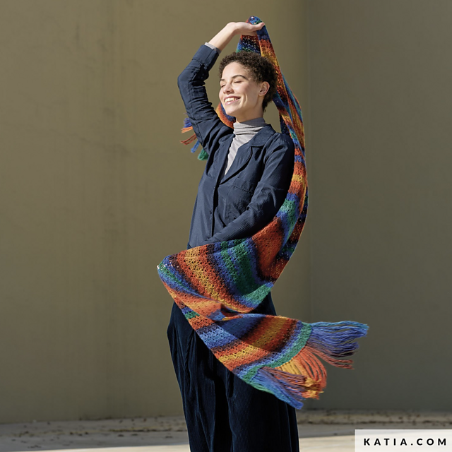 Ravelry: 7533-26 Lacework Scarf pattern by Fil Katia