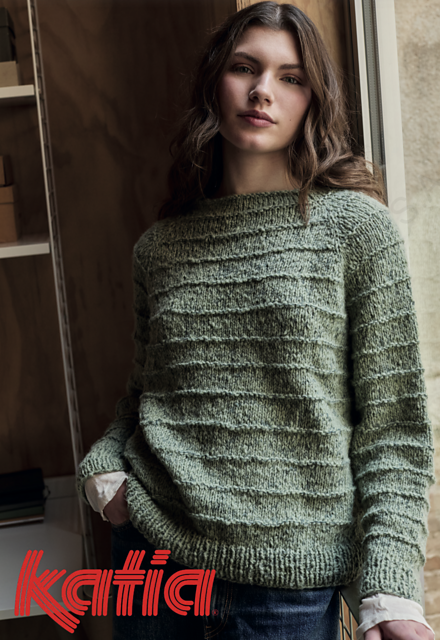7536-9 Textured Stripe Raglan