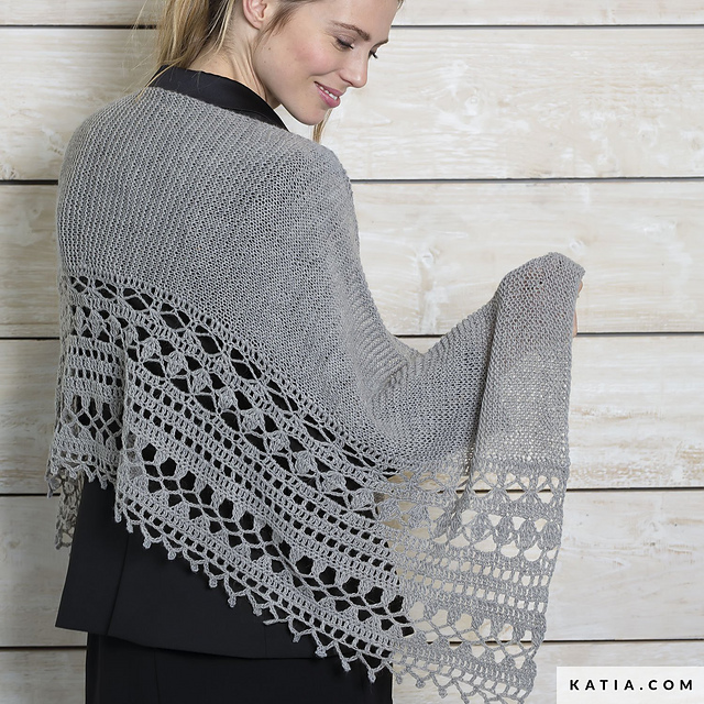 12-44 Knit and Crochet Shawl