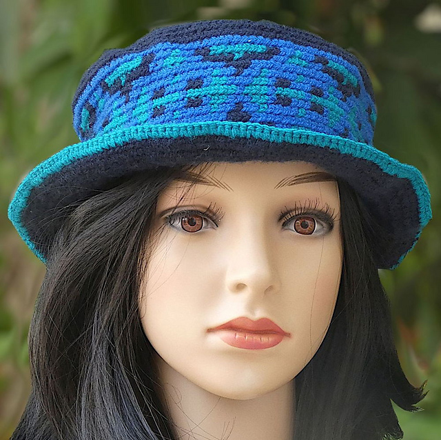Celtic Cross Tapestry Crochet Hat