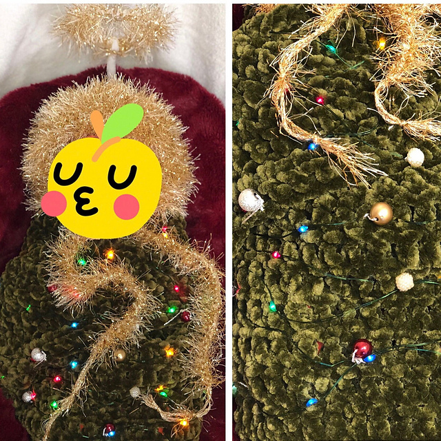 Christmas tree angel swaddle and hat set