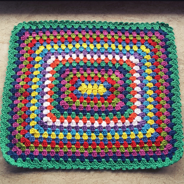 Granny square doll blanket