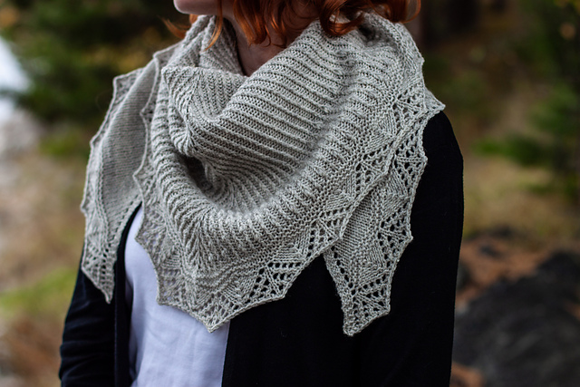 Drops on branches shawl