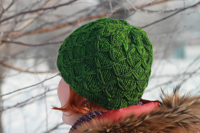 Green beanie hat