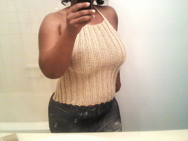 Rib-Knitted Halter
