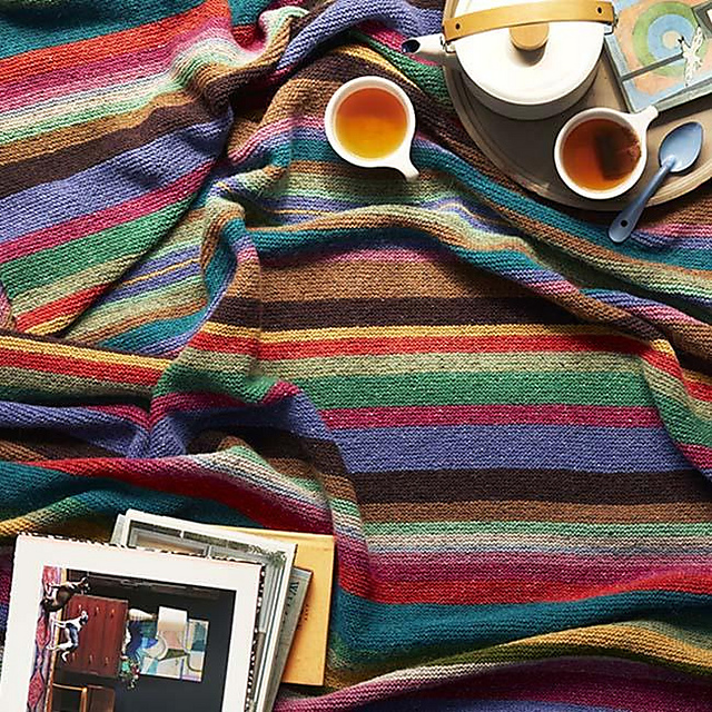 Garter Stripe Shawl