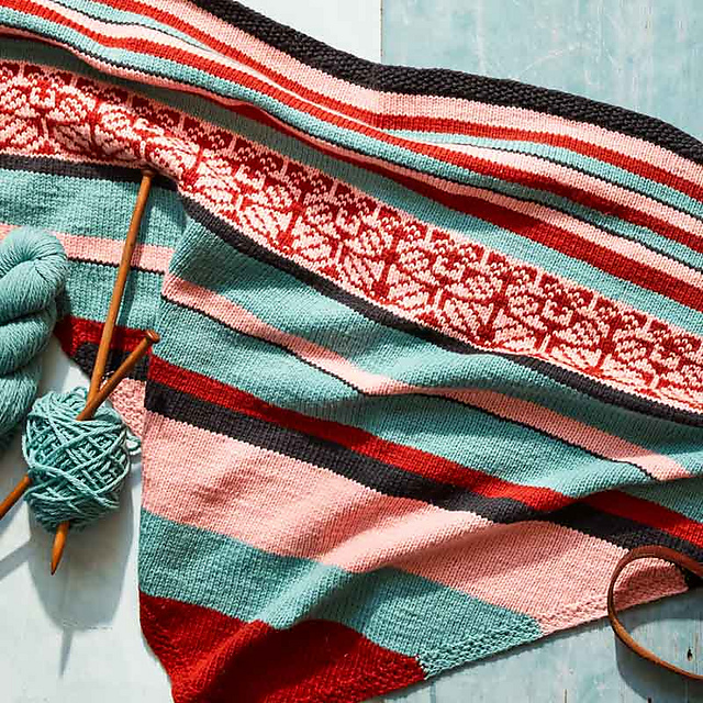 Blossom Stripe Shawl