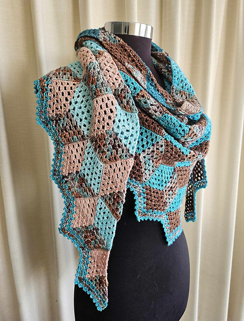 Harlequin shawl