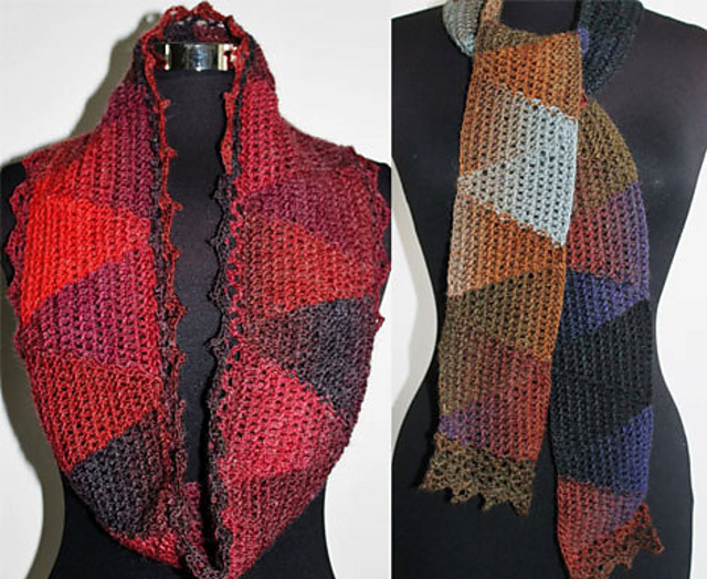 Triangle cowl and scarf