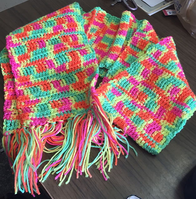 Learn your stitches scarf