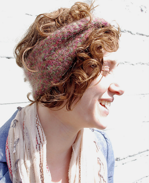 Knit Mohair Herringbone Headband