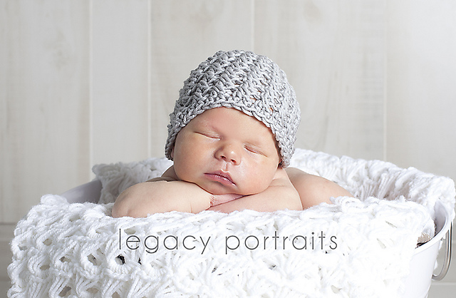 Sweet and Textured Newborn Beanie