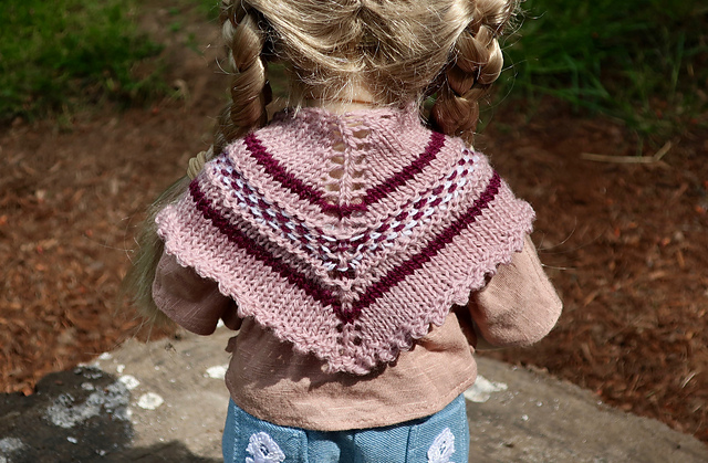 Linen Stitch Doll Shawl