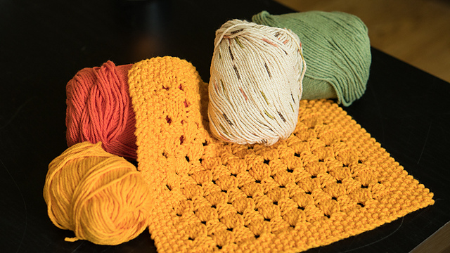 Fall Acorn Dishcloth
