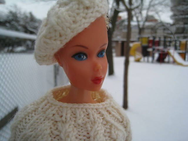 Barbie Cable Knit Sweater and Matching Beret