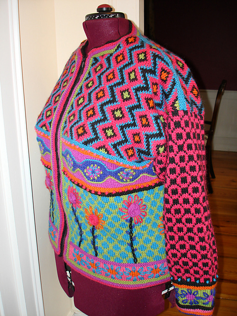 Embroidered Fair Isle Cardigan