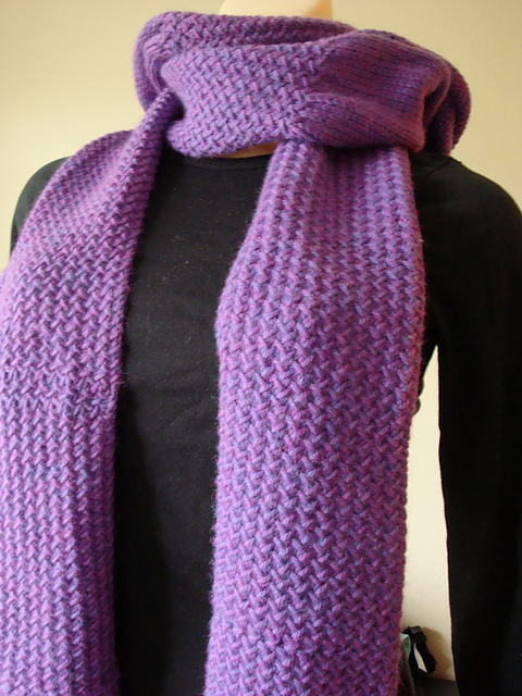 hooded herringbone scarf