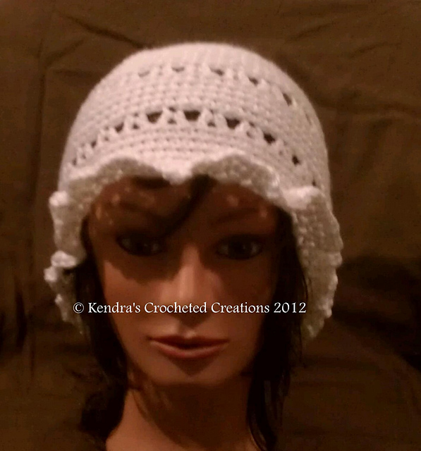 Vintage Ruffled Brim Hat