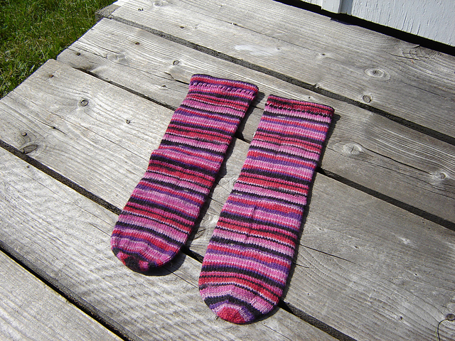 Picot Hem Fingering Weight Tube Sock
