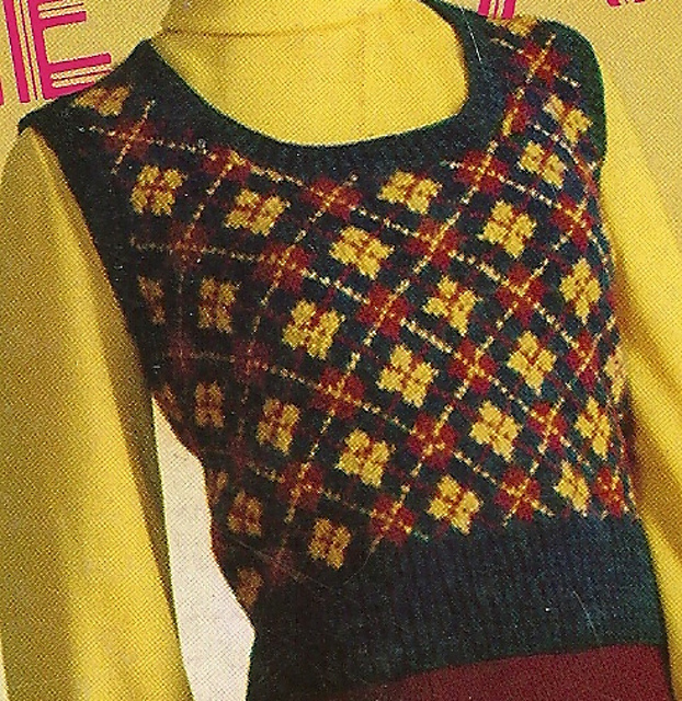 Ravelry Crew Neck Argyle Sweater Vest pattern by Bernhard Ulmann Co.