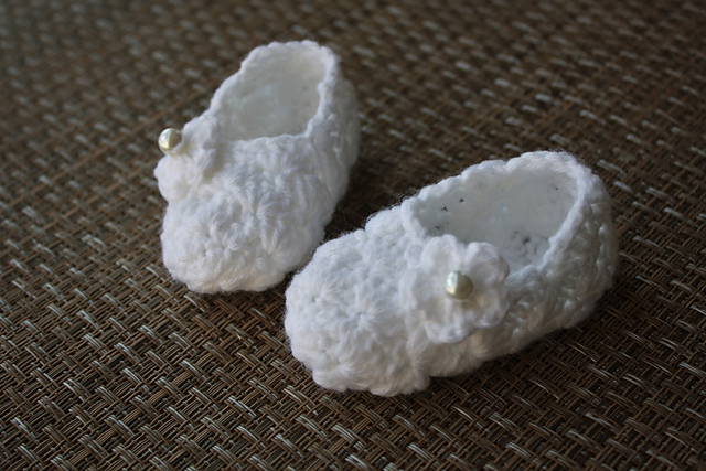 Lace Christening Booties