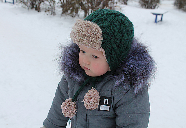 Baby hat with ear flaps