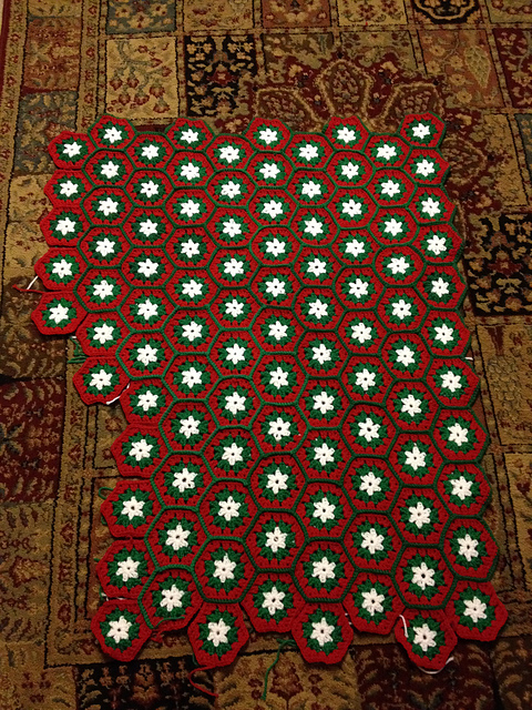 Stained Glass Hexagon Afghan