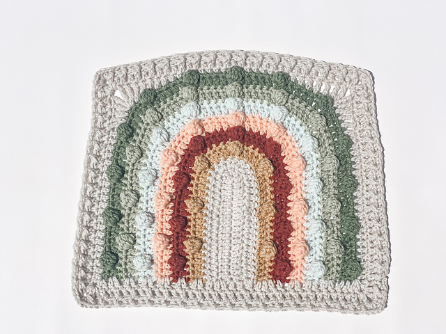 Rainbow Bobble Lovey