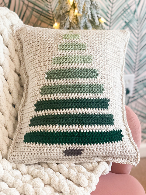 Boho Christmas Tree Pillow