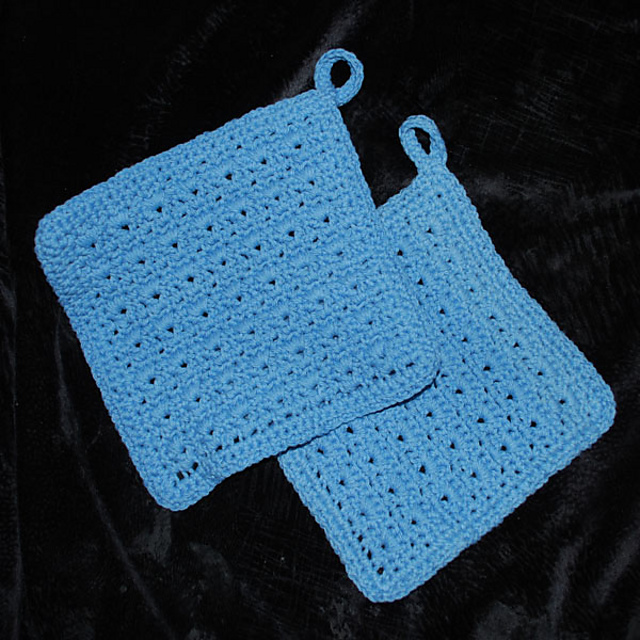 Textured V-Stitch Dishcloth