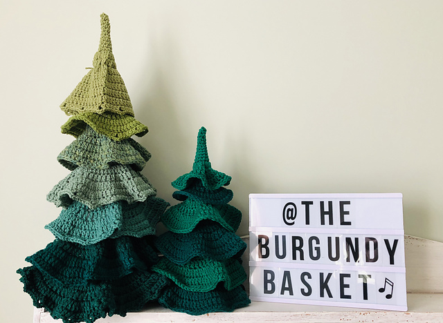 12 Days of Christmas Ombre Ruffle Trees