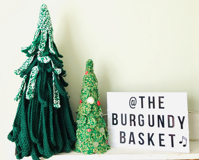 12 Days of Christmas Holiday Scrap Yarn Trees