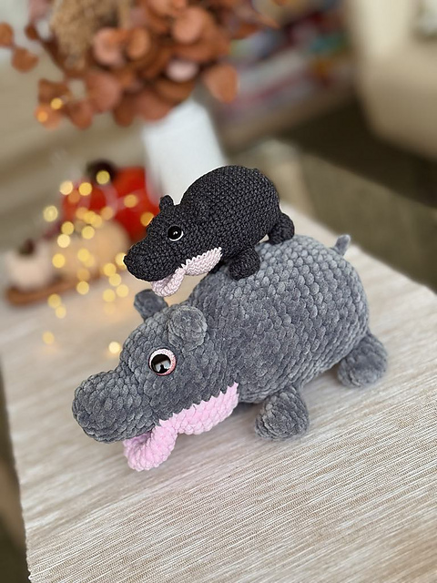 Moo Deng Crochet baby hippo