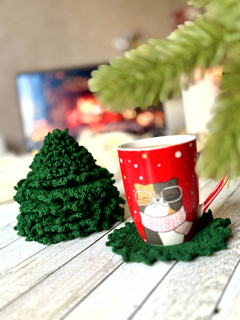 Christmas tree coasters