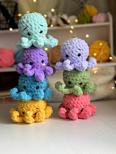 Small no sew plush octopus