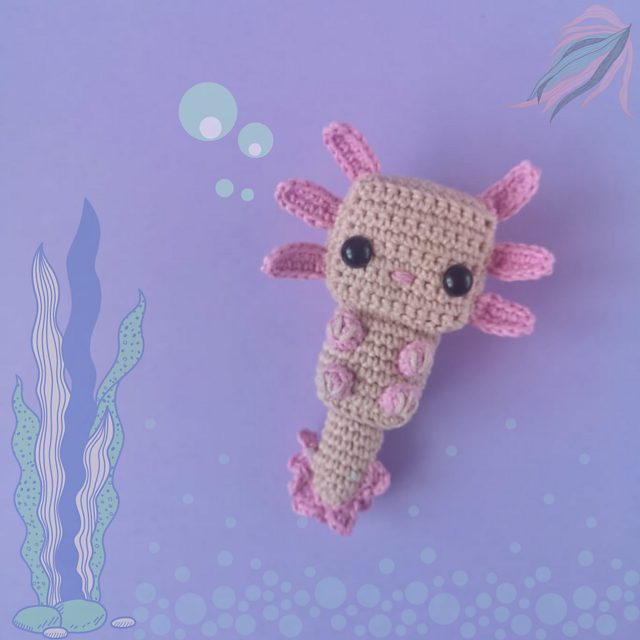Pixel axolotl toy