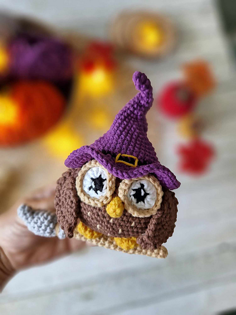 Crochet Halloween owl