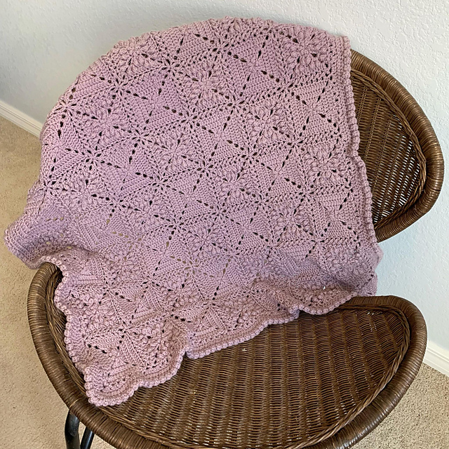 Adelia Puff Flower Square Blanket