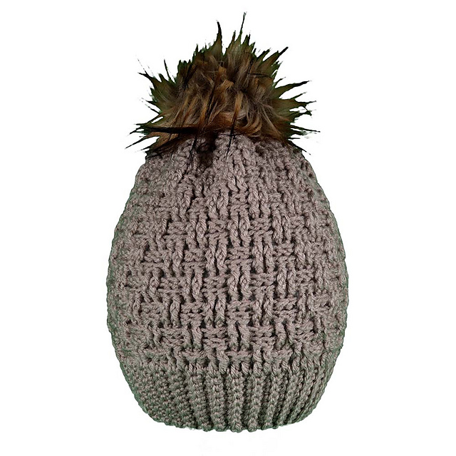 Basketweave Slouchy Hat